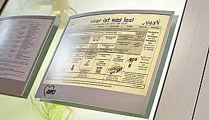 Das Bild zeigt einen Wochenplan der Angebote des Sozialdienstes